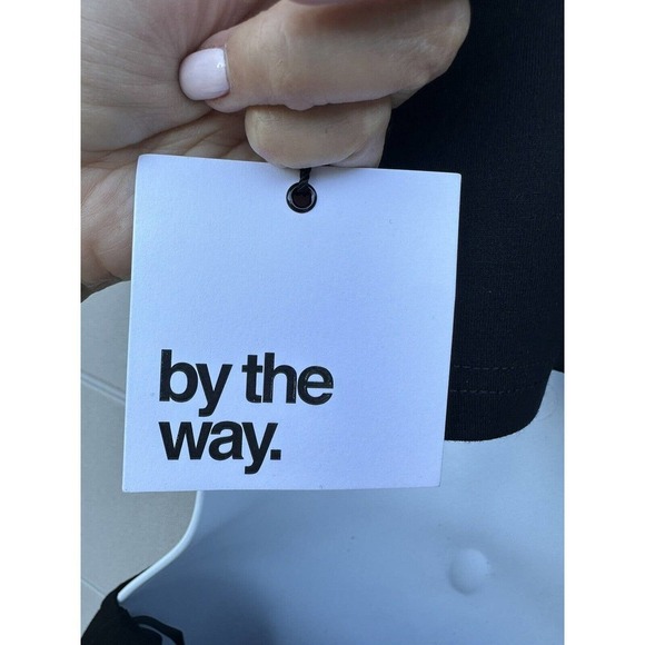 Revolve By the Way Alayna Black Ponte Knit Chocker Crop Top & Skirt Set Sz M NEW - Picture 8 of 14